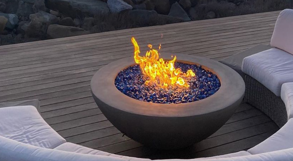 Warming Trends Octagonal CFBO280 Crossfire Brass Burner For 30" Opening or Larger with 30" Circular Plate