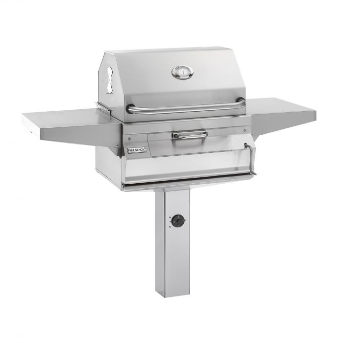 Fire Magic 24" In-Ground Post Mount Stainless Steel Charcoal Grill - 22-SC01C-G6