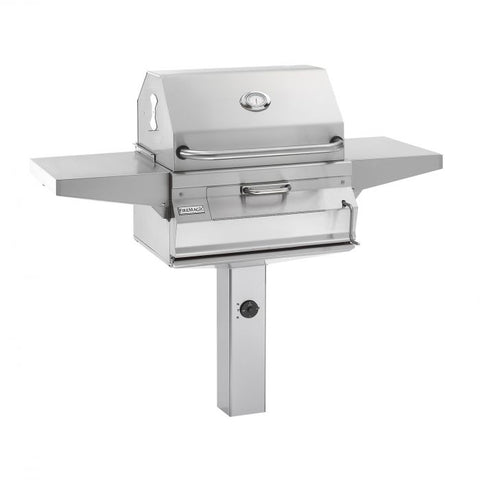 Image of Fire Magic 24" In-Ground Post Mount Stainless Steel Charcoal Grill - 22-SC01C-G6