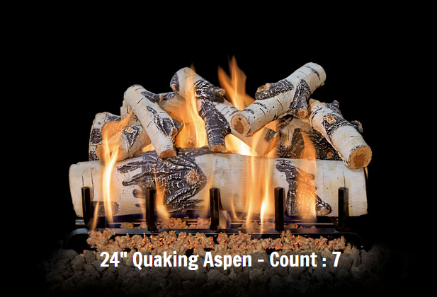 Grand Canyon Gas Logs Quaking Aspen Log Sets, 18” to 60”