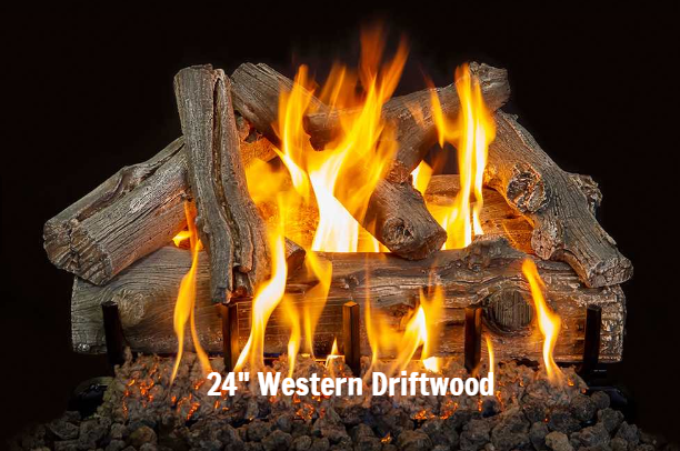 Grand Canyon Gas Logs Western Driftwood Log Sets, 18” to 42”