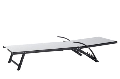 Alfresco Home SET OF TWO Oceanview Soho Black Stackable/Foldable Chaise Lounge - 26-3012