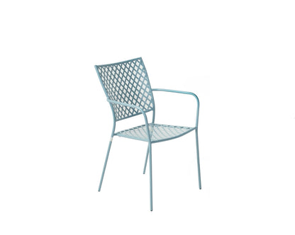 Alfresco Home Martini Cielo Blue Stackable Bistro Chair - 26-1800