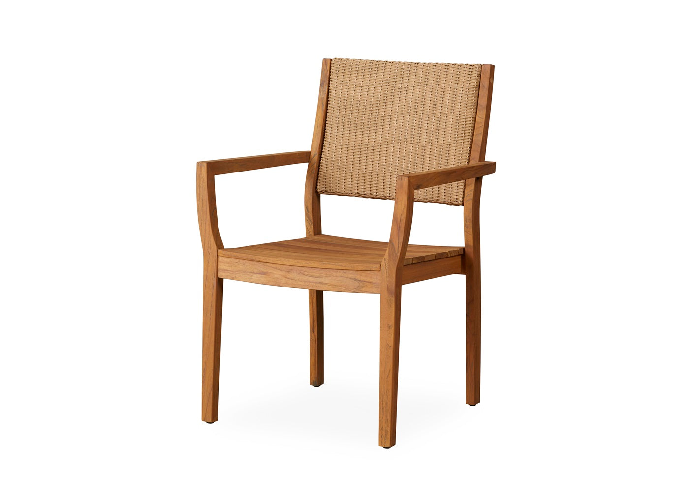 Lloyd Flanders Teak Loom Back Dining Armchair - 286201