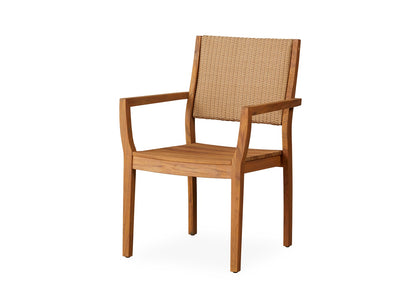 Lloyd Flanders Teak Loom Back Dining Armchair - 286201