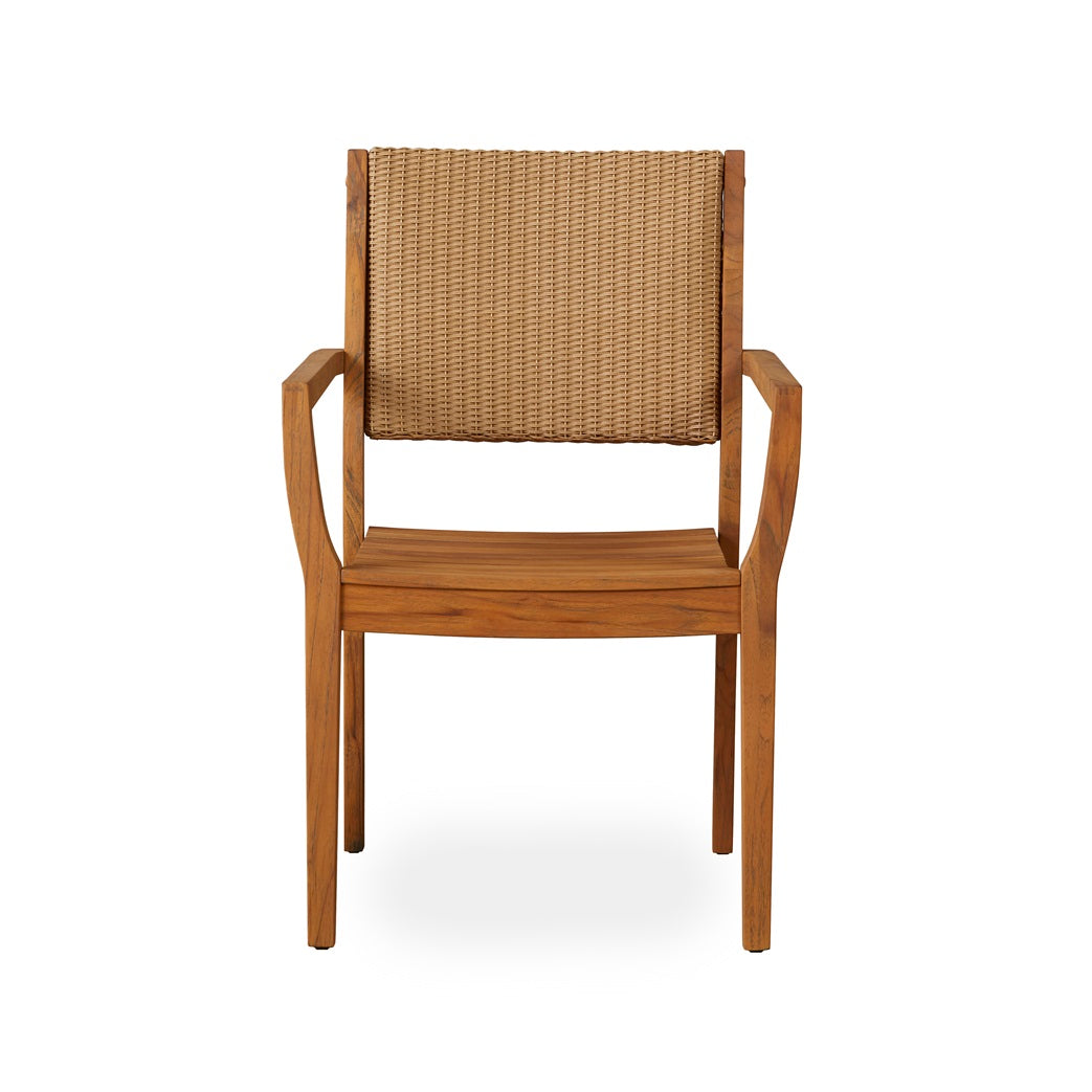 Lloyd Flanders Teak Loom Back Dining Armchair - 286201