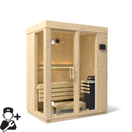Kohler C1 Scandinavian Spruce Indoor Sauna Kit, Up to 5 Persons
