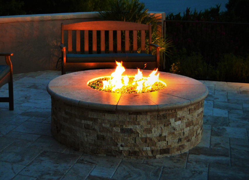 Warming Trends Octagonal CFBO360 Crossfire Brass Burner For 42" Opening or Larger with Flex Line Kit