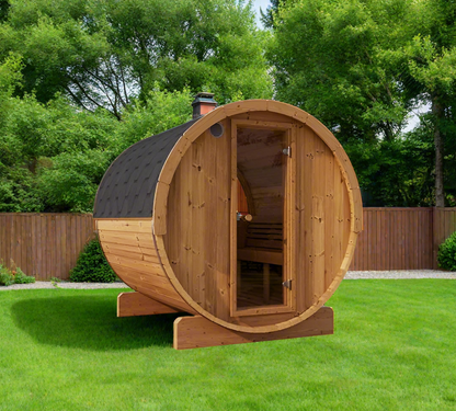 SaunaLife Model E6W ERGO Series 3-Person Sauna Barrel w/ Rear Window – SL-MODELE6W