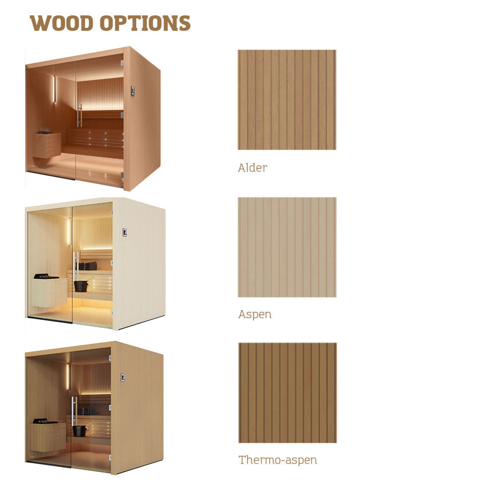 Auroom Libera Glass Indoor Sauna Kit – Elegant & Customizable (Up to 6 Persons)