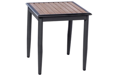 Alfresco Home Oden 19" Square Aluminum & Polywood Side Table - 300-1536