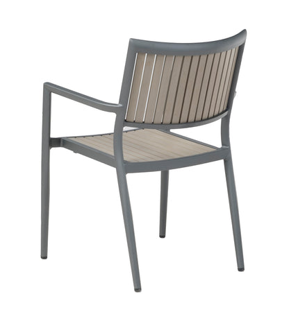 Alfresco Home Genevieve Aluminum & Polywood Stackable Dining Arm Chair - SET of 4 - 300-2001