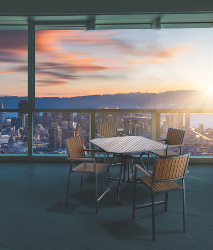 Alfresco Home Genevieve Aluminum & Polywood Stackable Gathering Arm Chair - 300-2004