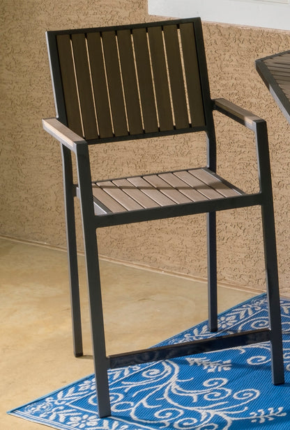 Alfresco Home Genevieve Aluminum & Polywood Stackable Gathering Arm Chair - 300-2004