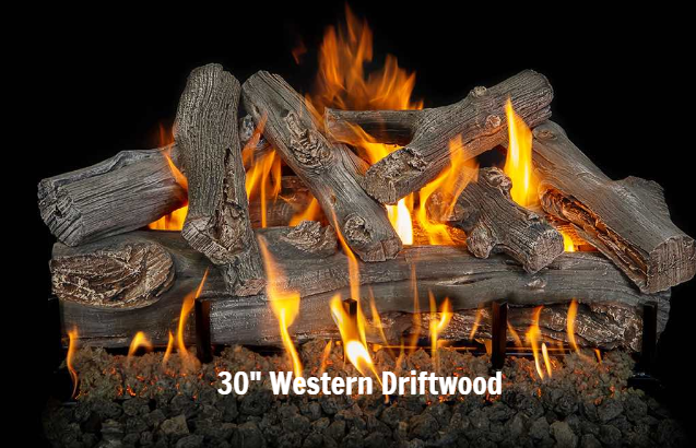 Grand Canyon Gas Logs Western Driftwood Log Sets, 18” to 42”