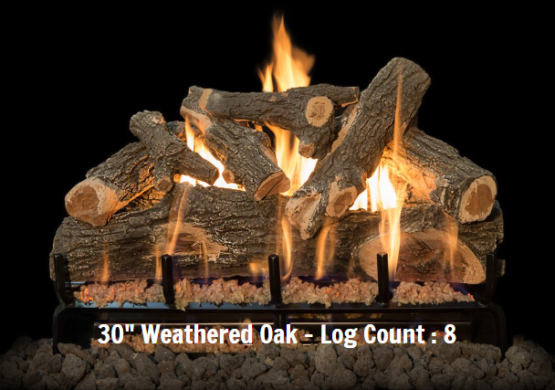 Grand Canyon Gas Logs Arizona Weathered Oak Log Sets, 18” to 60”