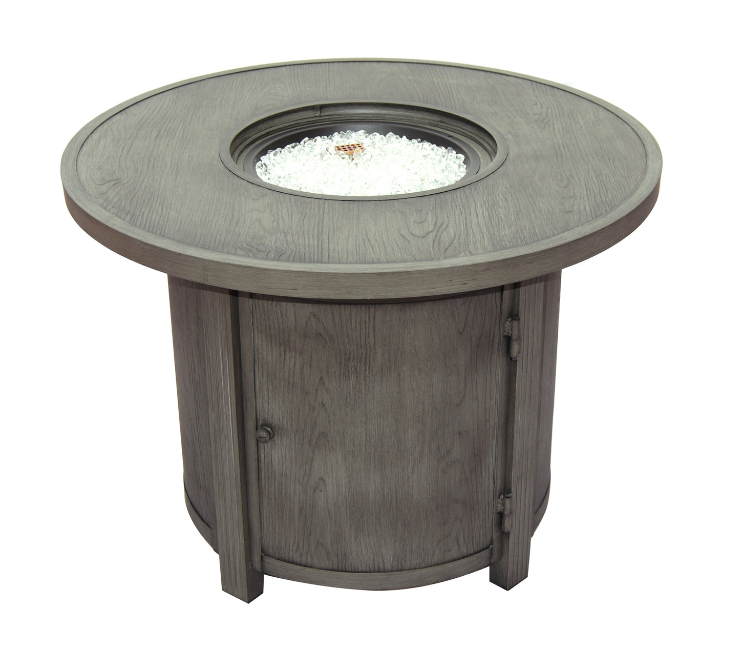 Alfresco Home Spirit 36" Round Gas Fire Pit Chat Table with Clear Glass Fire Beads - 310-3003