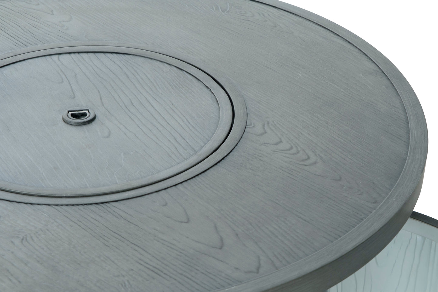 Alfresco Home Spirit 36" Round Gas Fire Pit Chat Table with Clear Glass Fire Beads - 310-3003