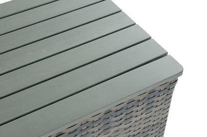 Alfresco Home Baily All Weather Wicker 4 Piece Love Seat Set with Sunbelievable Cushions - 353-1702