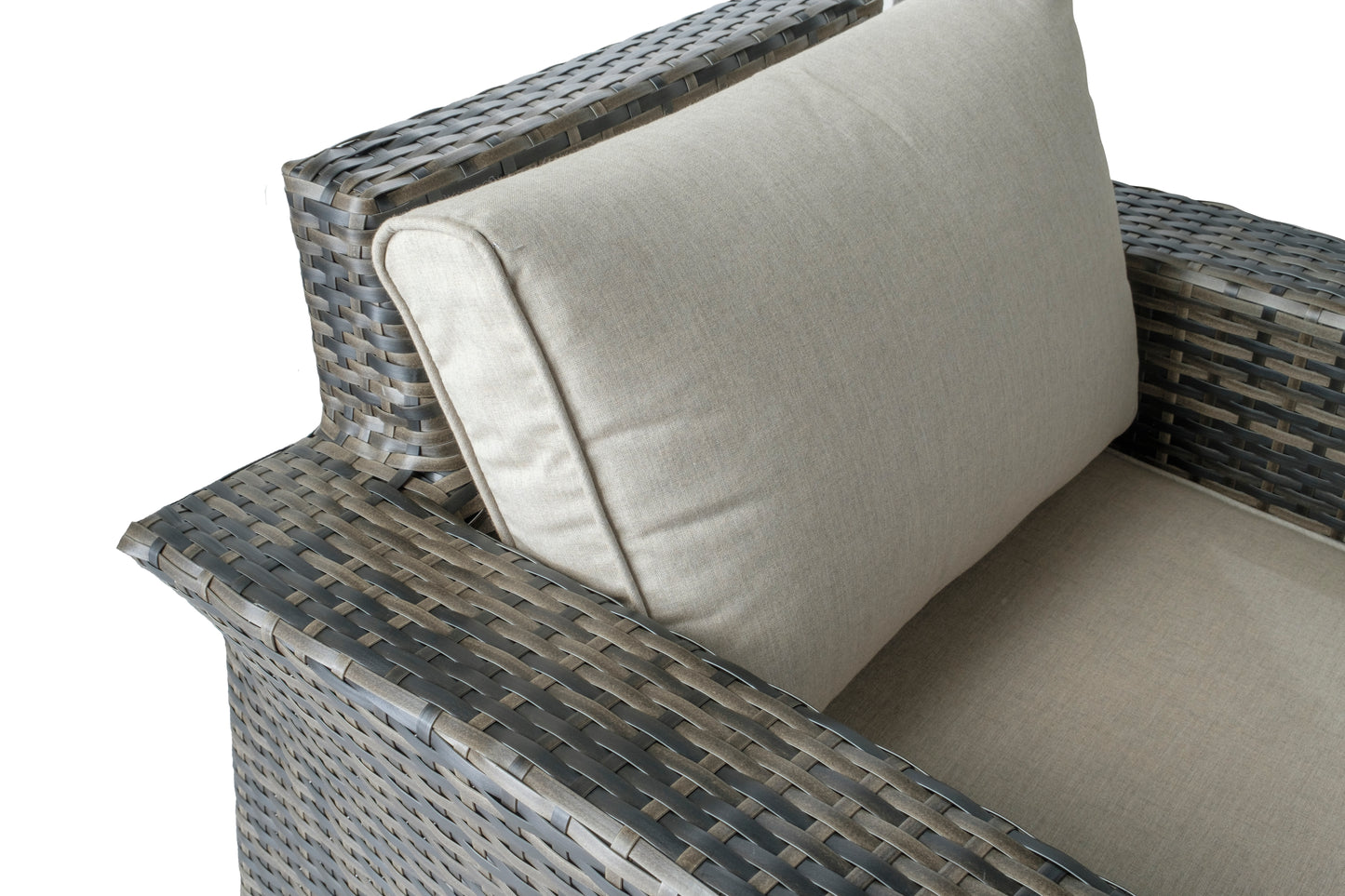 Alfresco Home Baily All Weather Wicker 4 Piece Love Seat Set with Sunbelievable Cushions - 353-1702