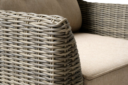 Alfresco Home Lily 4 pc Wicker Aluminum Sofa Set, Sunbelieveable Dune Cushion Inclusive - 353-1807