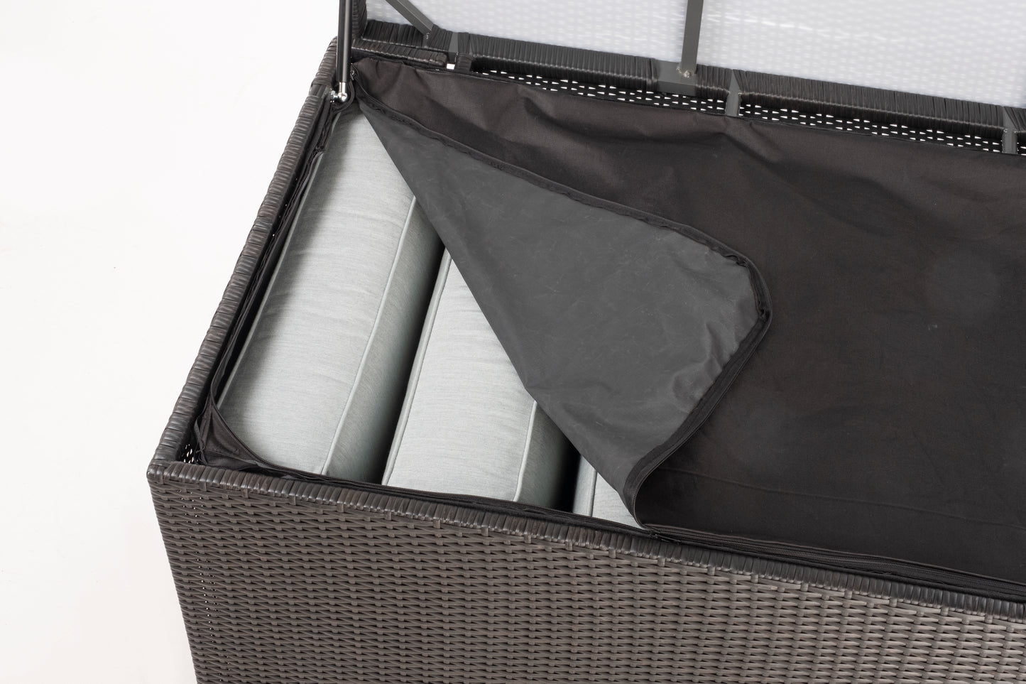Alfresco Home Medium Sicuro Wicker Cushion Storage Box with Hydraulic Lid - 353-1815