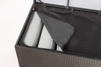 Alfresco Home Medium Sicuro Wicker Cushion Storage Box with Hydraulic Lid - 353-1815