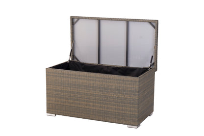 Alfresco Home Medium Sicuro Wicker Cushion Storage Box with Hydraulic Lid - 353-1816