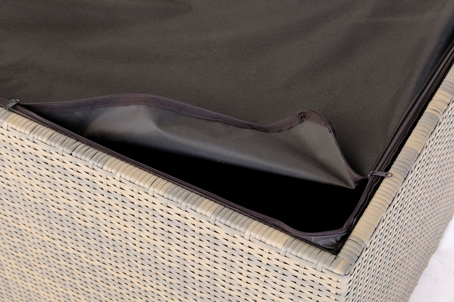 Alfresco Home Medium Sicuro Wicker Cushion Storage Box with Hydraulic Lid - 353-1816