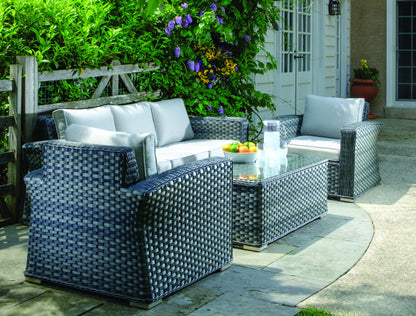 Alfresco Home Palisades All Weather Wicker 4 Piece Seating Group with Cushions - 353-3001