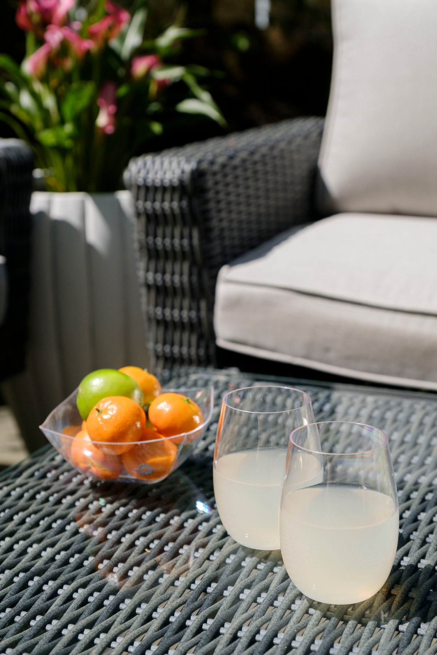 Alfresco Home Castlewood All Weather Wicker 4 Piece Seating Group with Cushions - 353-3002