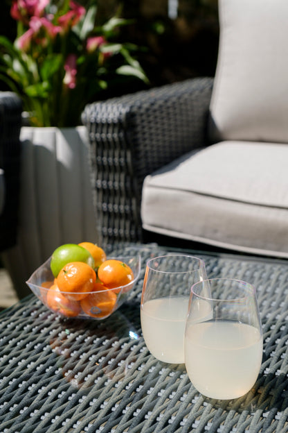 Alfresco Home Castlewood All Weather Wicker 4 Piece Seating Group with Cushions - 353-3002