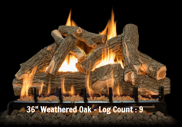 Grand Canyon Gas Logs Arizona Weathered Oak Log Sets, 18” to 60”