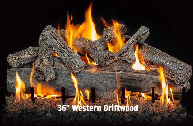 Grand Canyon Gas Logs Western Driftwood Log Sets, 18” to 42”