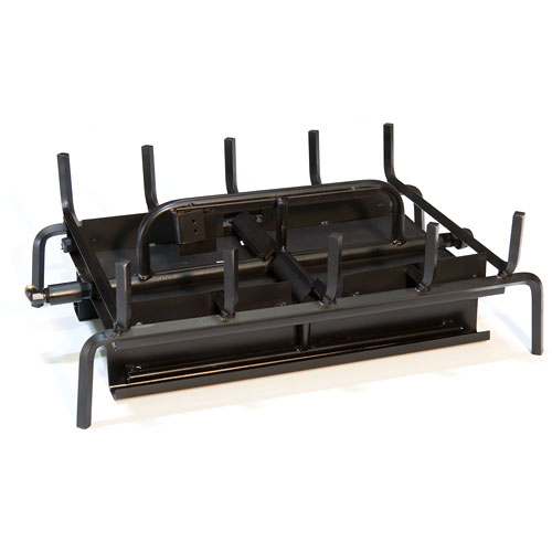 Grand Canyon Gas Logs See-Through Indoor Vented Natural Gas Triple Burner, LP Convertible, 18" to 42"