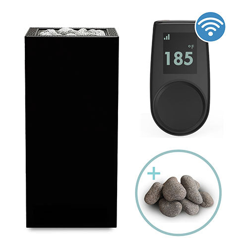HUUM CORE Series Sauna Heater Package, Black Exterior, Up to 10.5kW