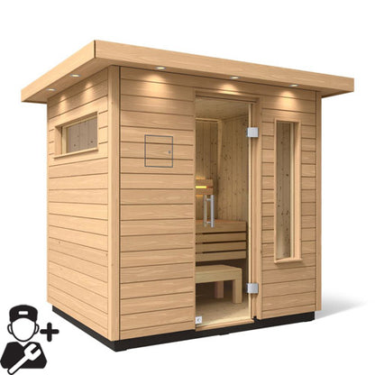 Kohler C2 Douglas Fir Outdoor Sauna Kit, Up to 6 Persons