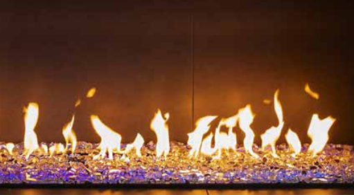 Grand Canyon Gas Logs Bedrock Vented Contemporary Linear Drop-In Burner, 24” to 96” | Low Flame Style