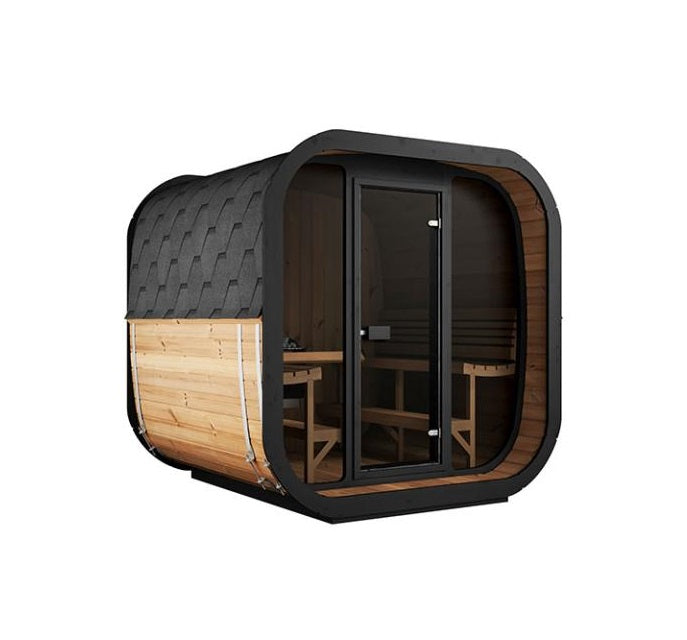 SaunaLife Model CL7G Cube-Series Outdoor Home Sauna Kit, Up to 6 Persons - SL-MODELCL7G