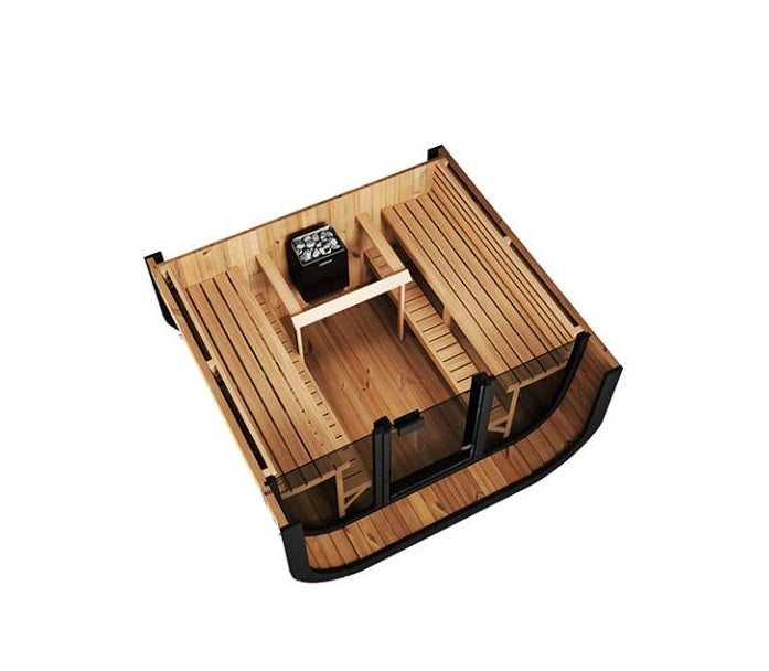 SaunaLife Model CL7G Cube-Series Outdoor Home Sauna Kit, Up to 6 Persons - SL-MODELCL7G