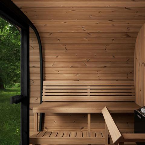 SaunaLife Model CL7G Cube-Series Outdoor Home Sauna Kit, Up to 6 Persons - SL-MODELCL7G