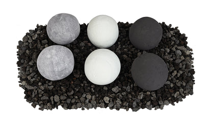 Grand Canyon Gas Logs Cannon Balls, 2” to 6”  | Grey, White & Black