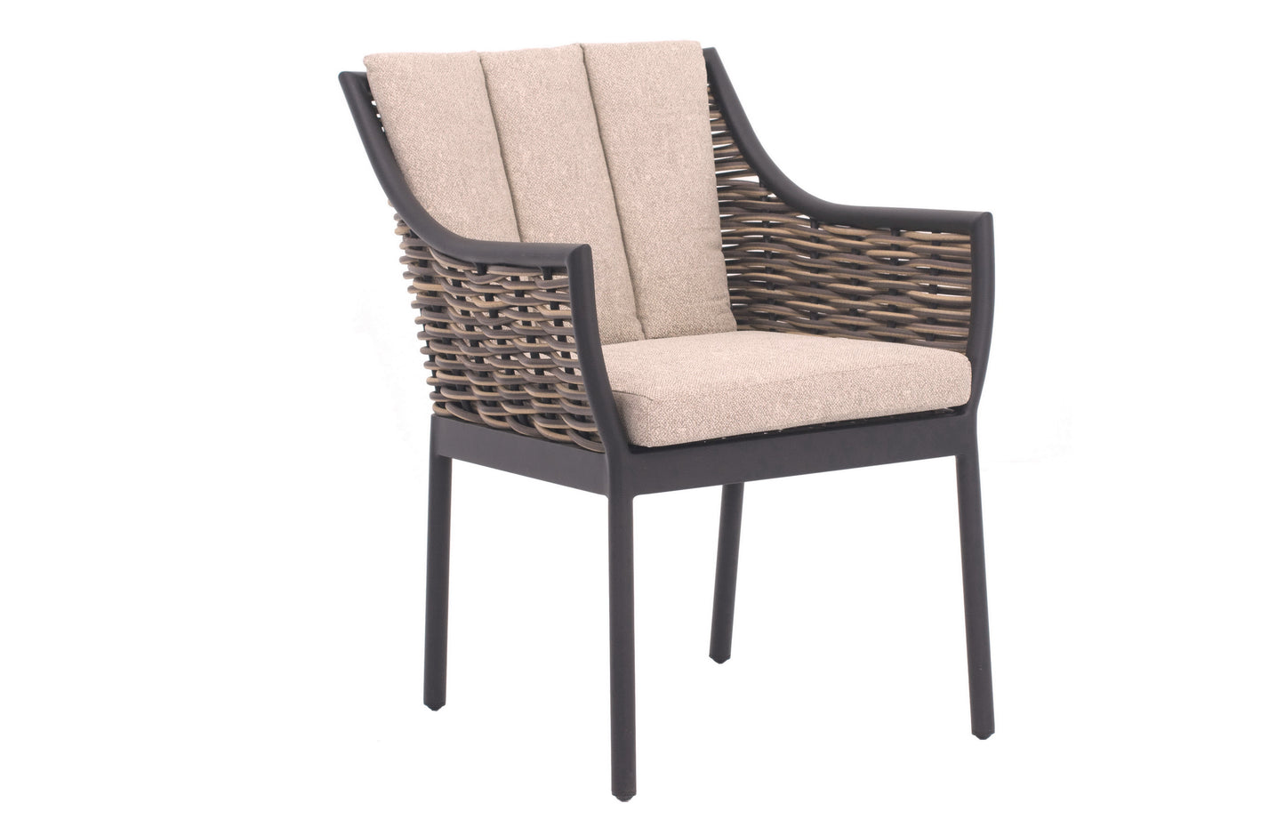 Alfresco Home MILOU Wicker Dining Arm Chair, Cushions Inclusive - 40-70000034