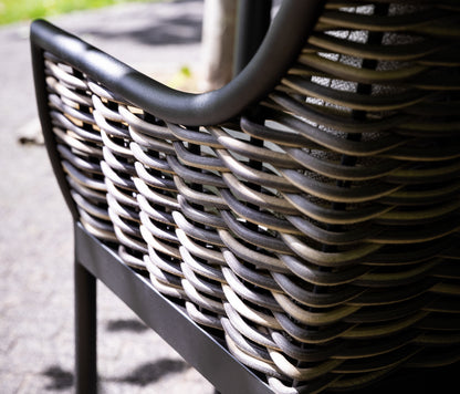 Alfresco Home MILOU Wicker Dining Arm Chair, Cushions Inclusive - 40-70000034