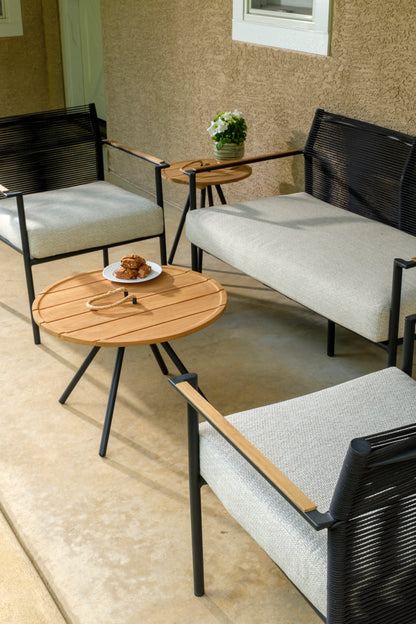 Alfresco Home Elle Belt Teak Top Coffee Tables (Set of 2) - 40-70001183