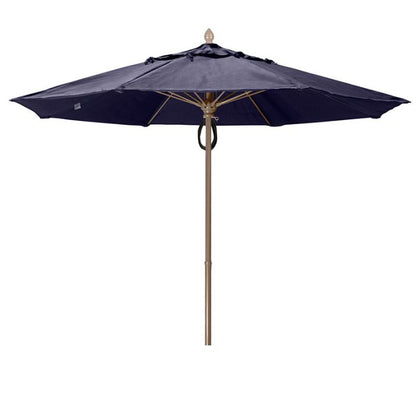 FiberBuilt Market Umbrella with Pulley & Pin Lift, 7.5 Foot Antique Beige Marine Grade Canopy and Champagne Bronze Pole - 7MPPCB-8600