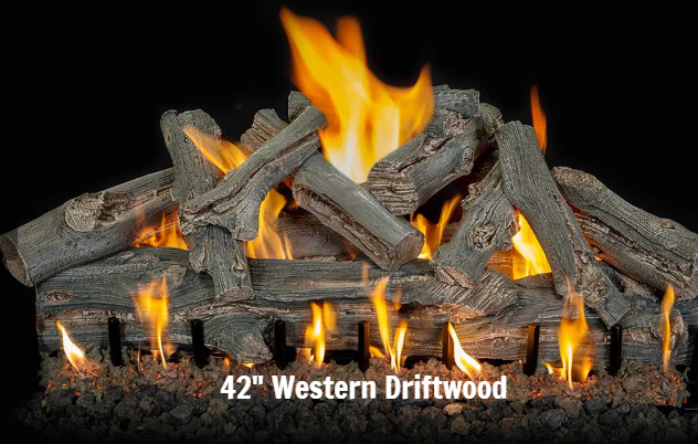 Grand Canyon Gas Logs Western Driftwood Log Sets, 18” to 42”