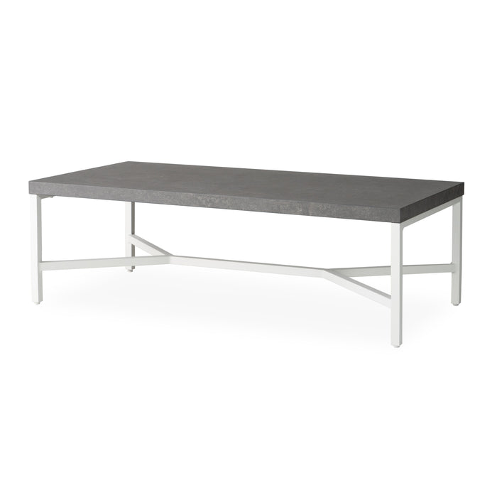 Lloyd Flanders Universal Accessories Rectangular Cocktail Table in Matte White - 486244