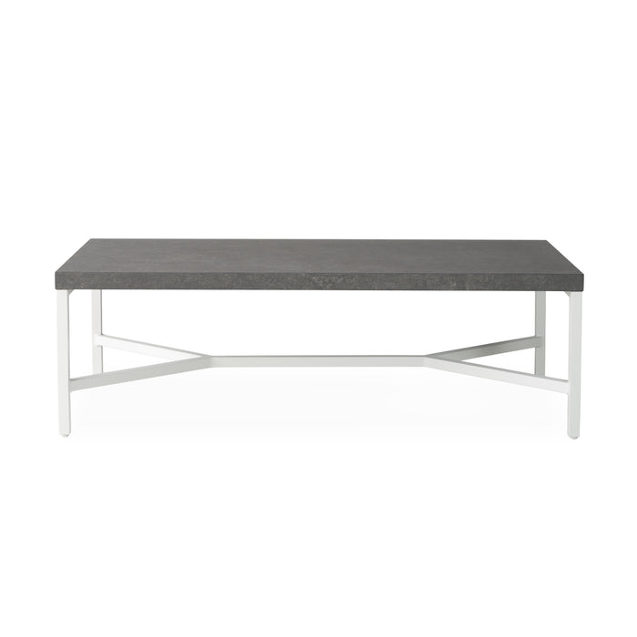 Lloyd Flanders Universal Accessories Rectangular Cocktail Table in Matte White - 486244