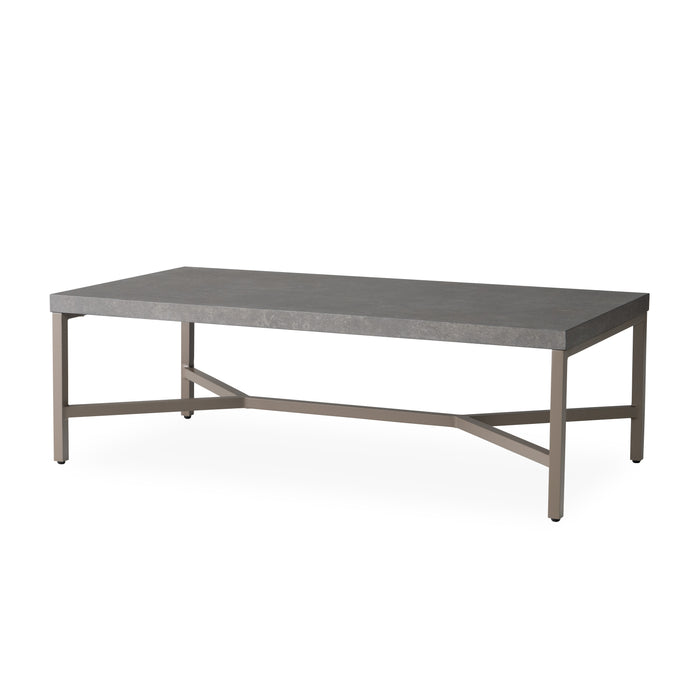 Lloyd Flanders Universal Accessories Rectangular Cocktail Table in Matte Taupe - 486344